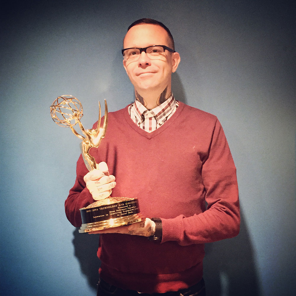 2013–2014 Technology and Engineering Emmy Award presented to Mass Relevance (Spredfast) for Innovation in Engaging Experiences in Social Media